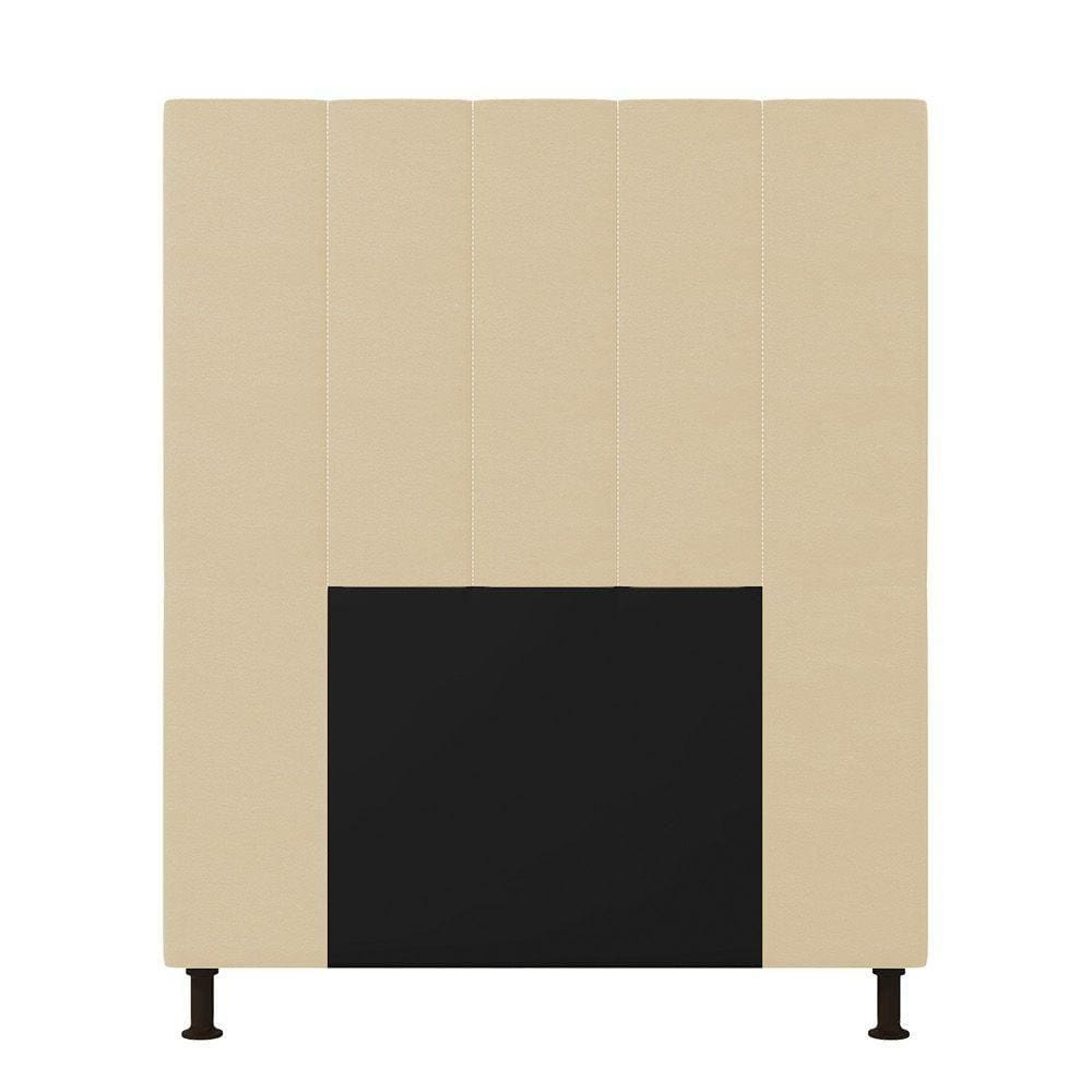 Cabeceira Cama Box Solteiro 90cm Corino Bege