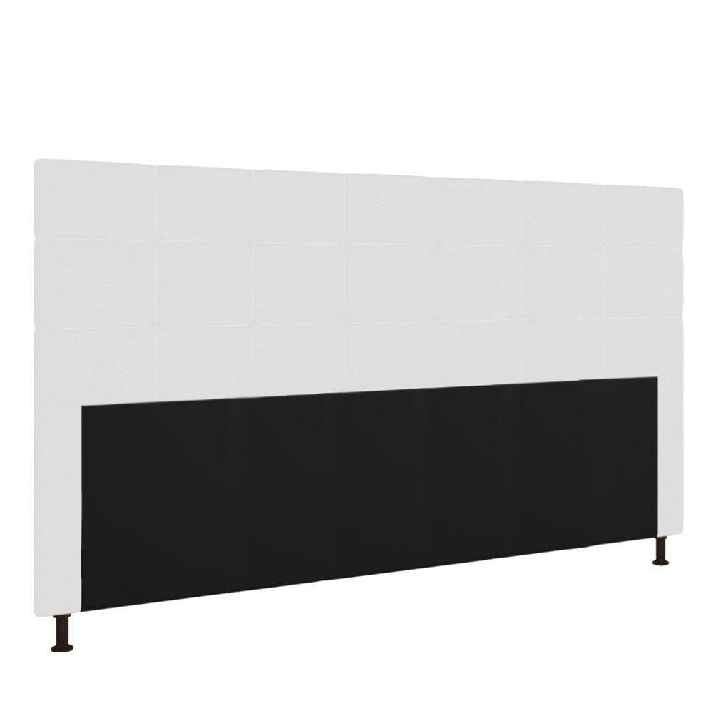 Cabeceira Cama Box King 195cm Corino Branco