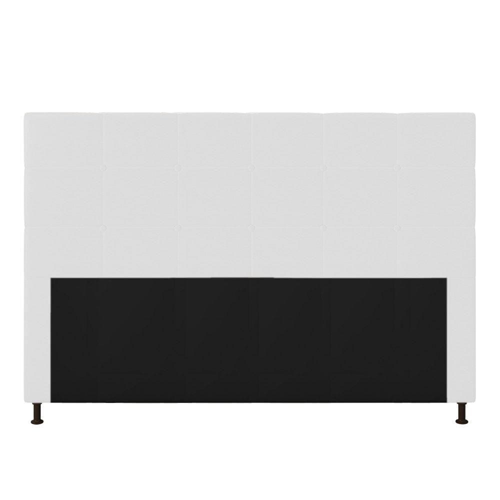 Cabeceira Cama Box Queen 160cm Corino Branco