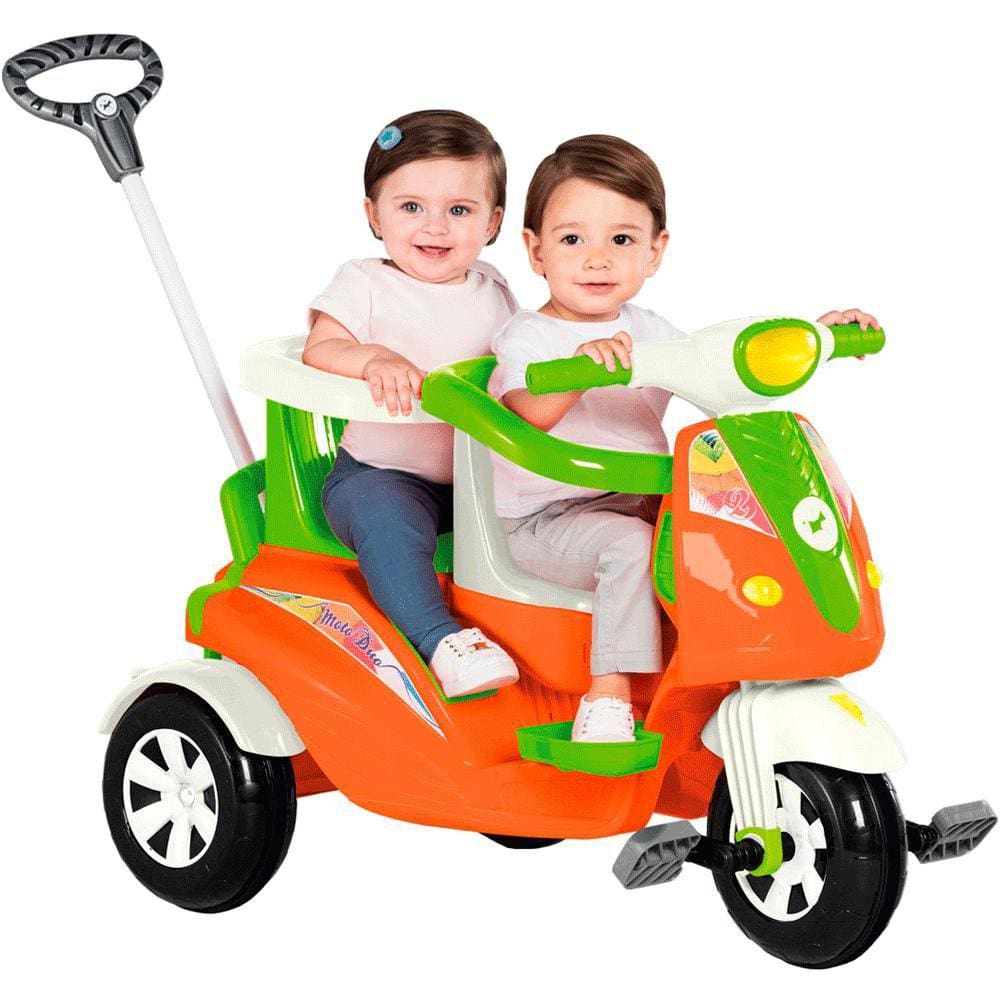 Moto Duo Passeio E Pedal Com Som Calesita Ref:1037 12 Meses+