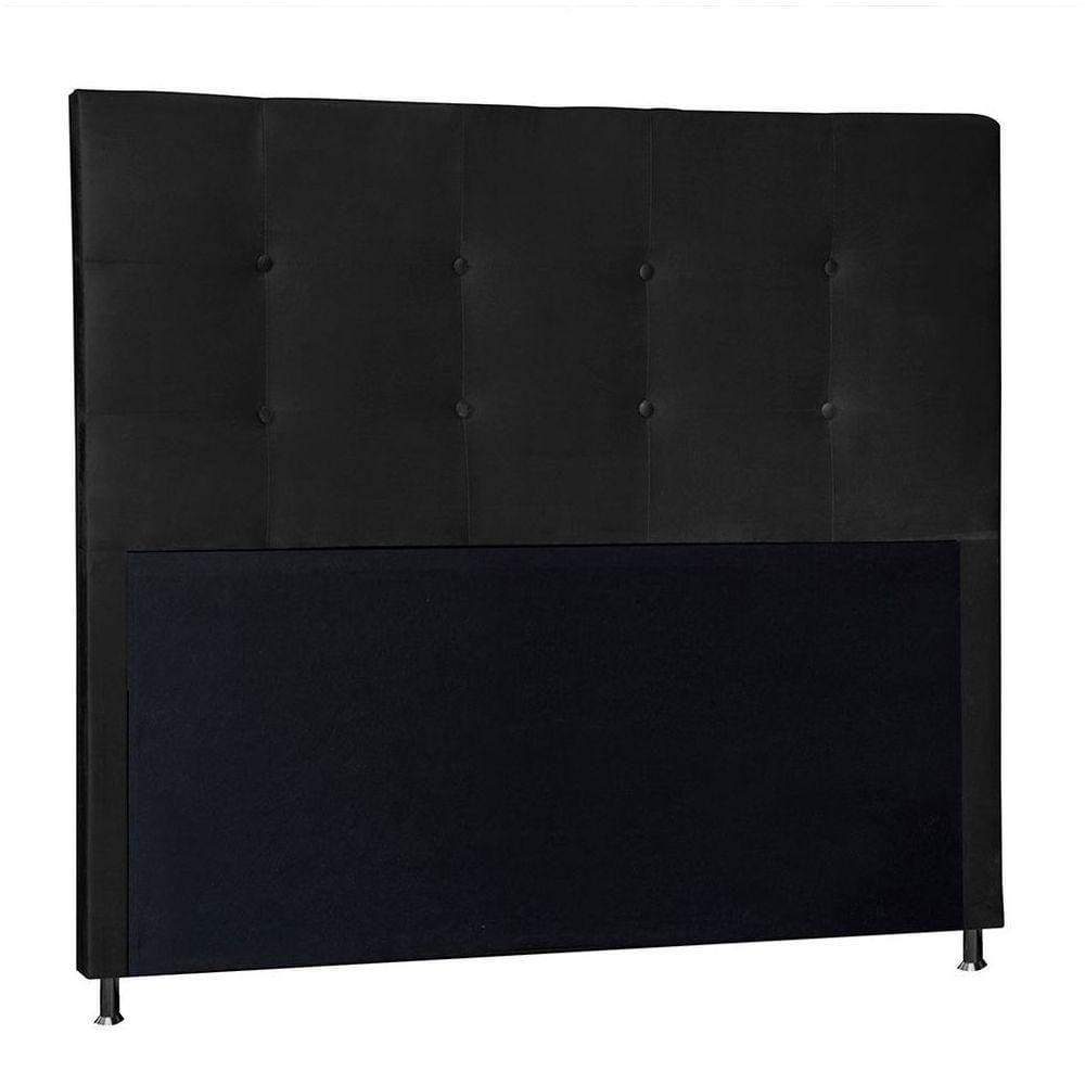 Cabeceira Solteiro 0,90m Berlim Suede Preto