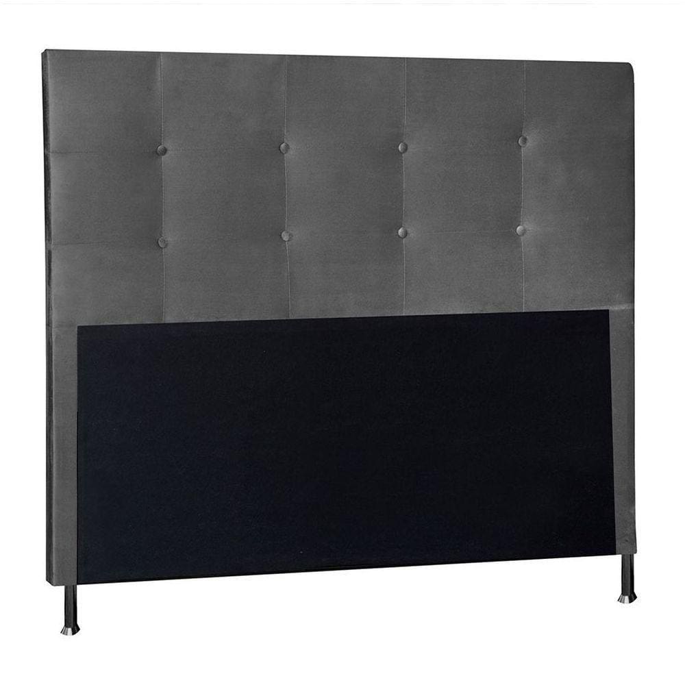 Cabeceira King 1,95m Berlim Suede Cinza