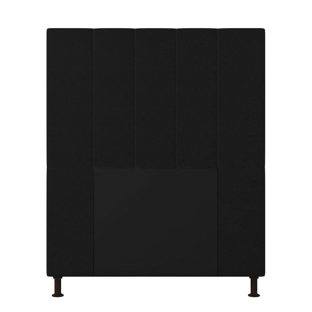 Cabeceira Cama Box Solteiro 90cm Corino Preto