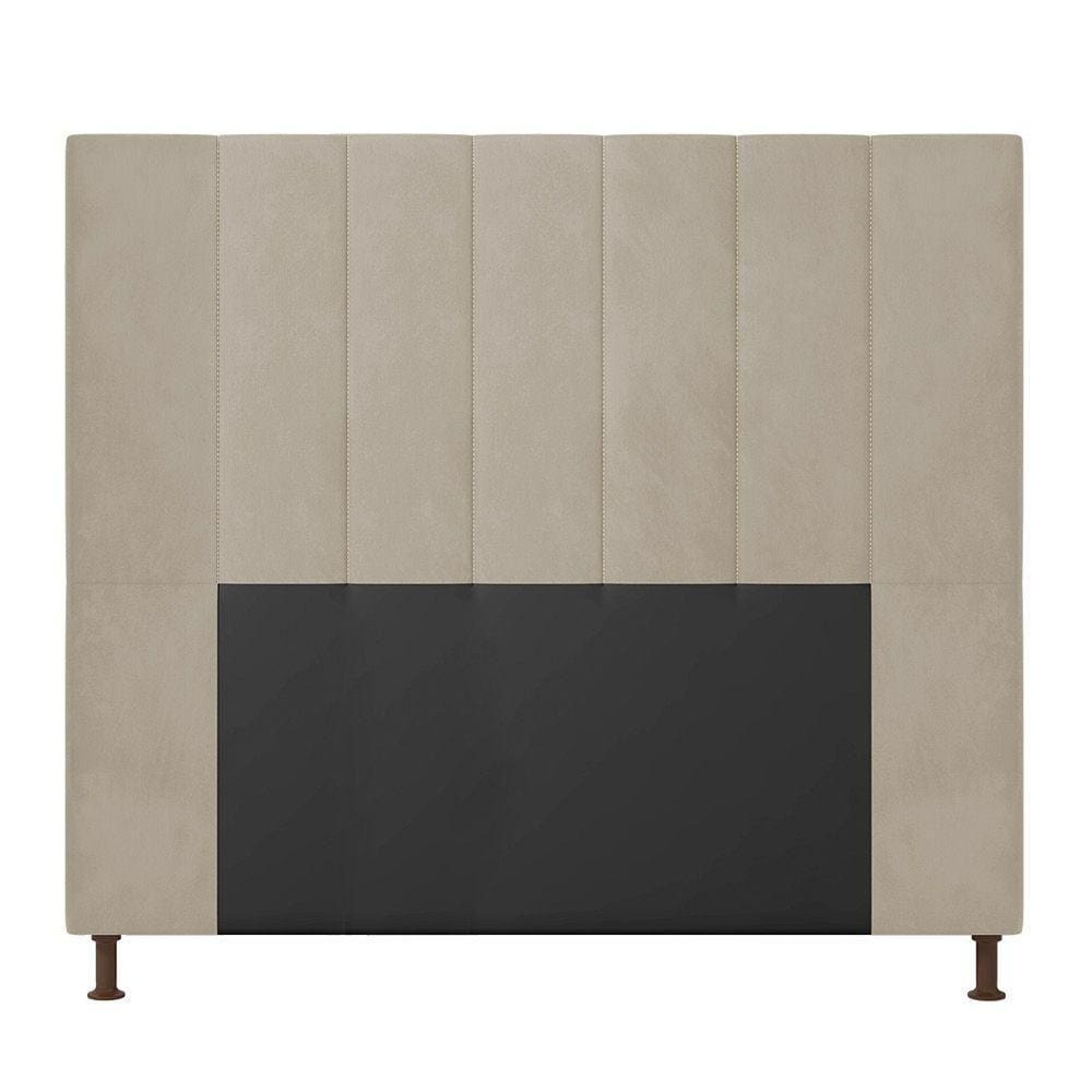 Cabeceira Cama Box Casal 140cm Suede Bege