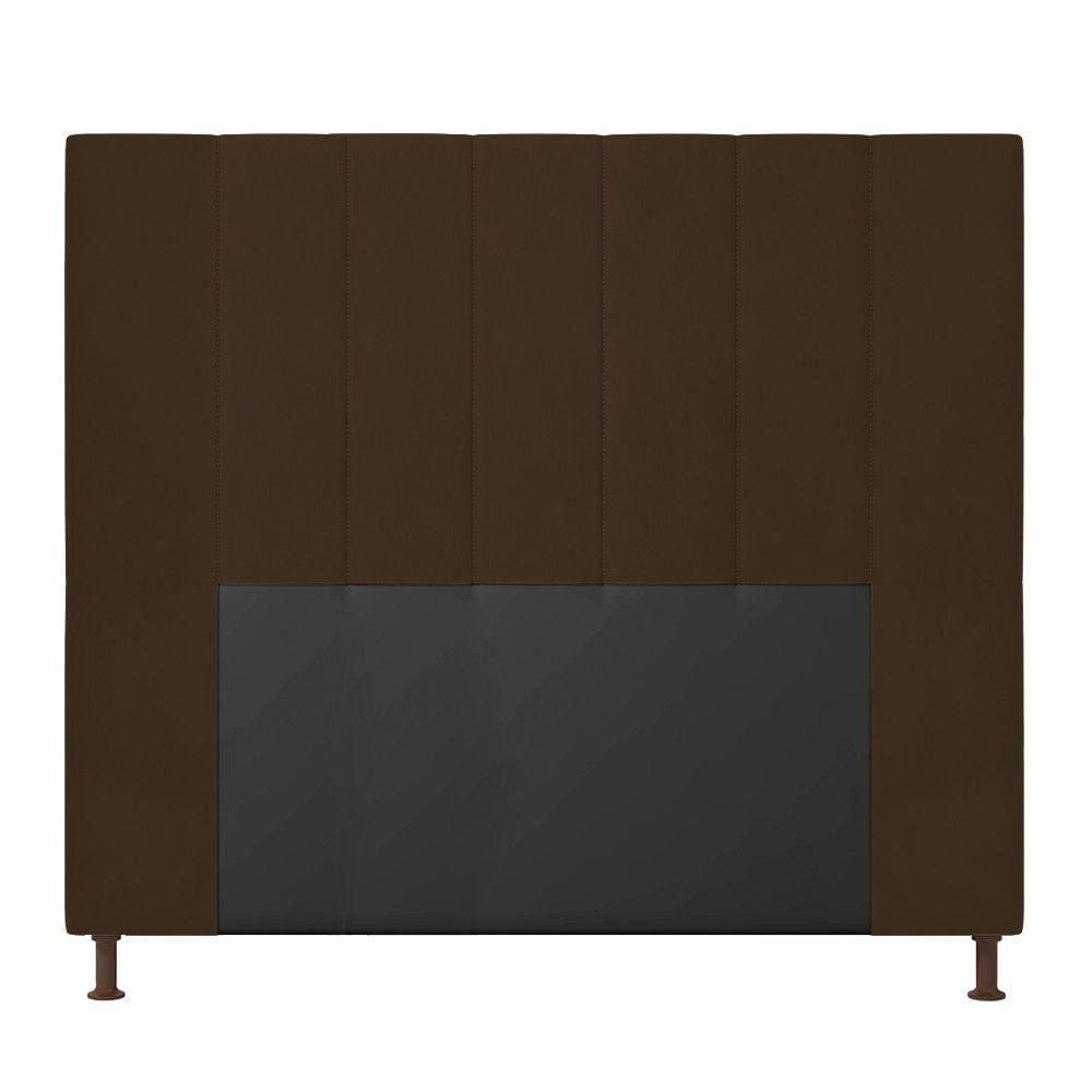 Cabeceira Cama Box Casal 140cm Suede Marrom
