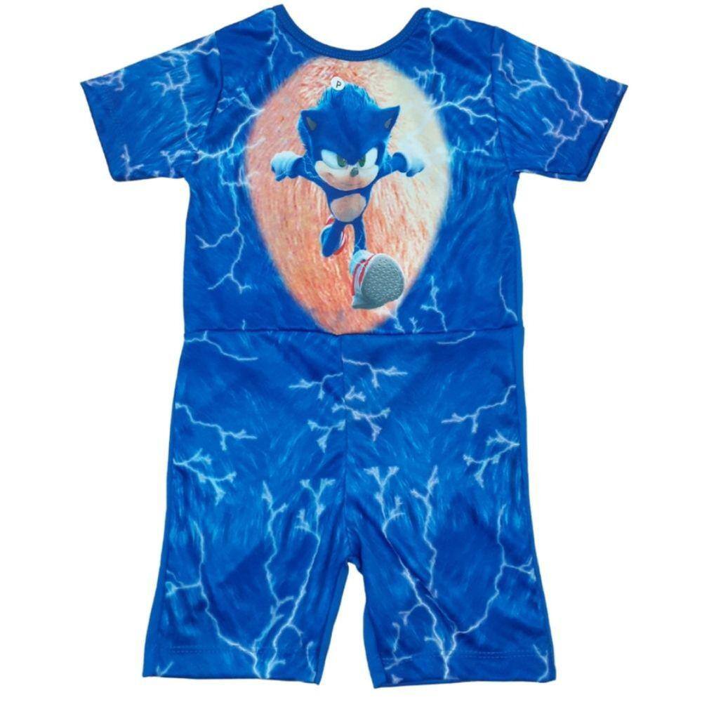 Conjunto Infantil Persnagem Sonic Exclusivo Roupa Fantasia