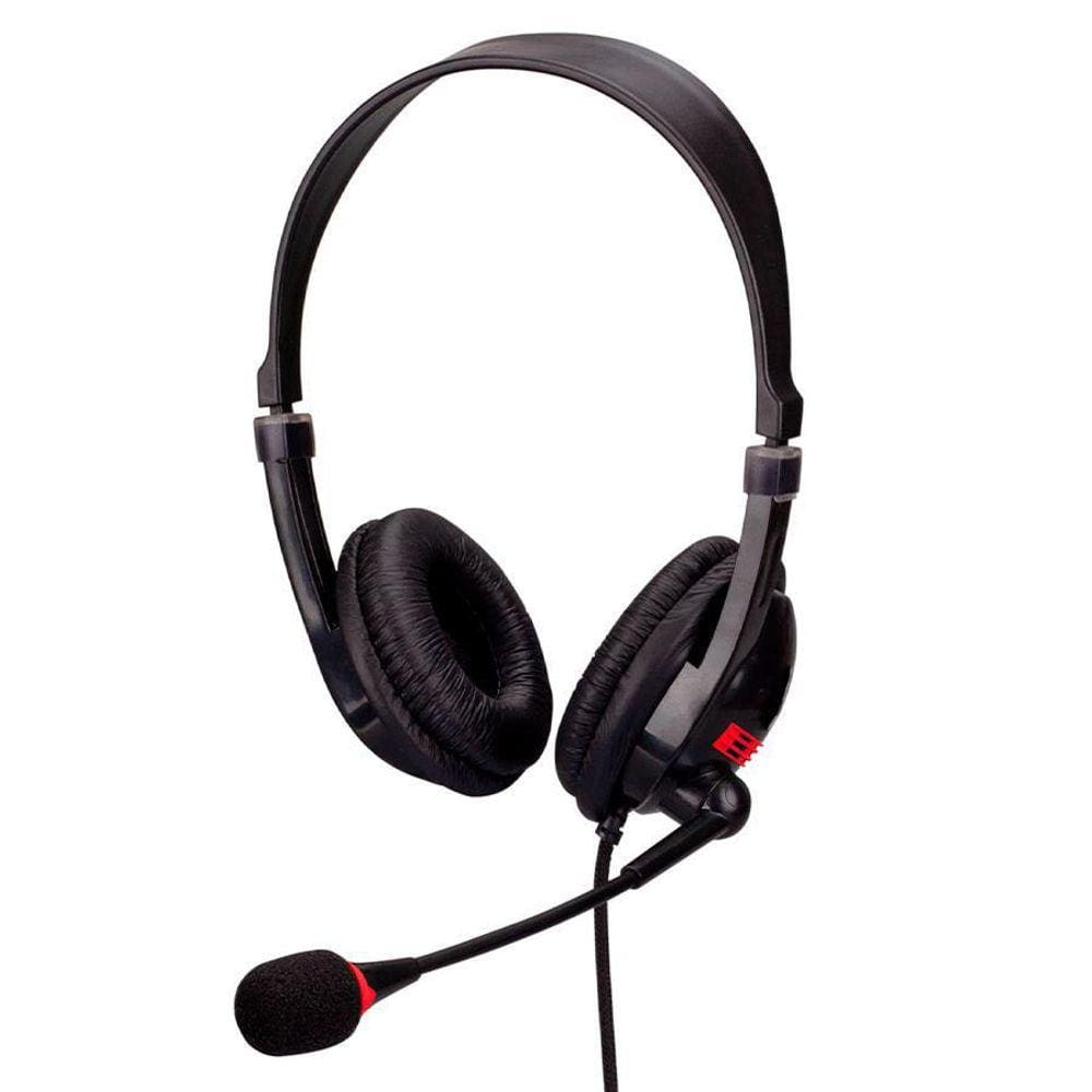 Headphone Office Microfone 2 P2 3,5Mm Preto - Hf2211 Hayom