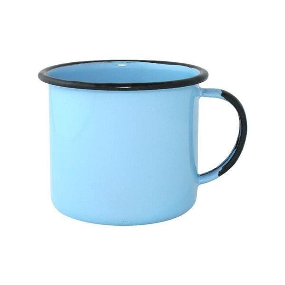 Caneca Em Aço Esmaltado Mãe Ágata Ewel 70Ml - Azul Claro