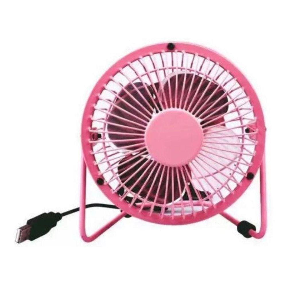 Mini Ventilador Rosa Mesa Potente E Ultra Silencioso