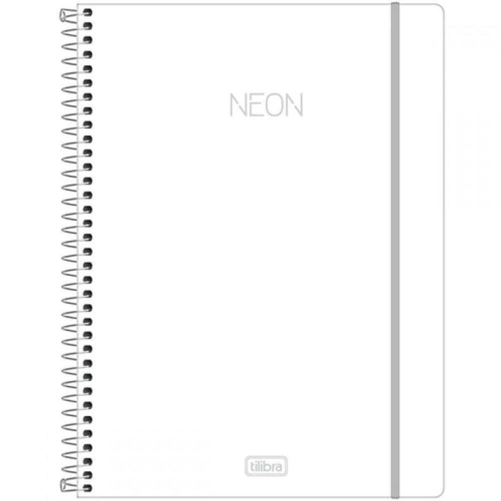 Caderno 10M 160Fls Esp. Neon Branco - 302406