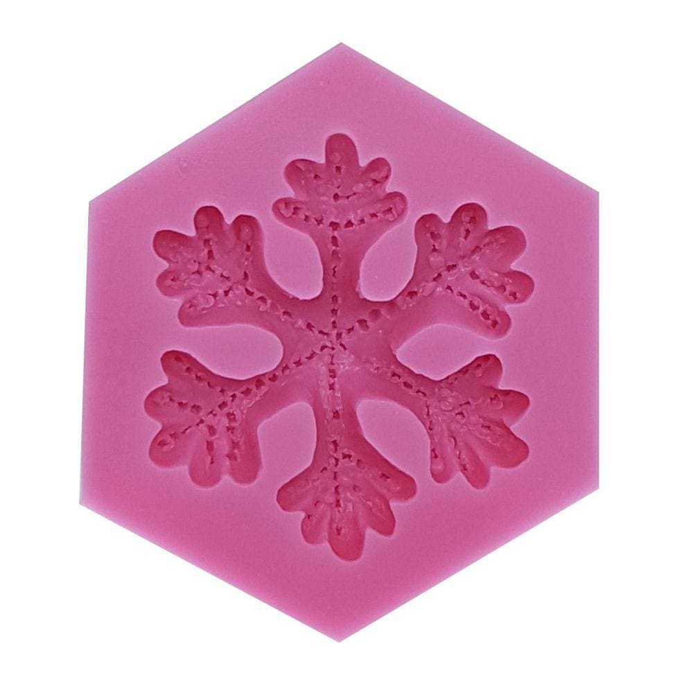 Molde Em Silicone Natal Floco De Neve - Gmezn451