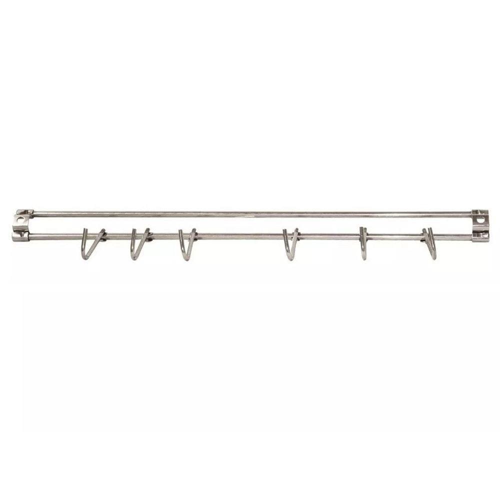 Suporte Parede Inox 6 Ganchos P/ Utensílios - Mimo Style