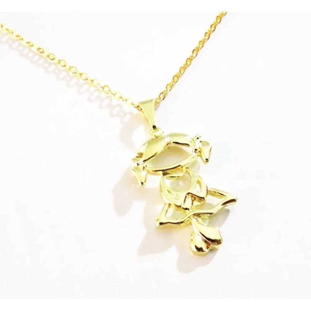Colar Cordão Filha Menina Levada Folheado Ouro 18k