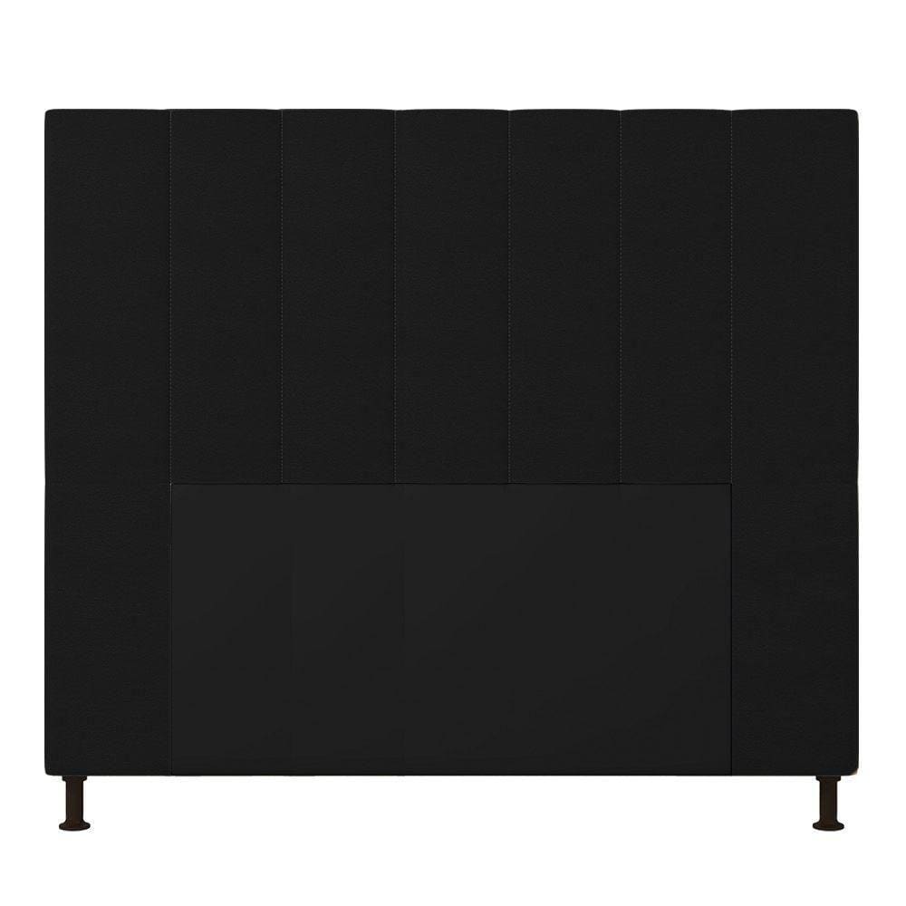 Cabeceira Cama Box Casal 140cm Corino Preto