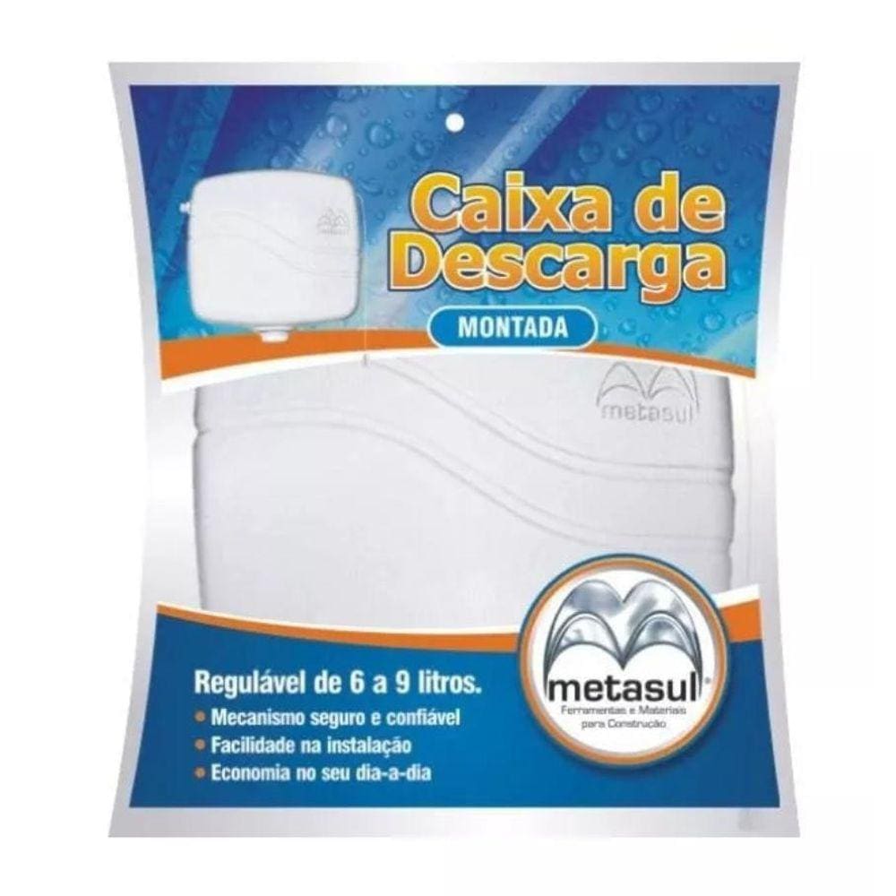 Caixa De Descarga Plástica 9 Litros Cor Branca Metasul Branca