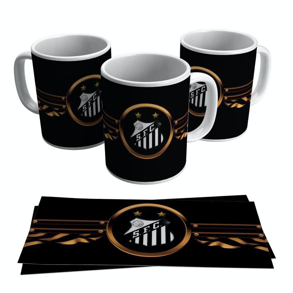 Caneca Personalizada Santos Escudo Peixe Futebol Logo 325ml