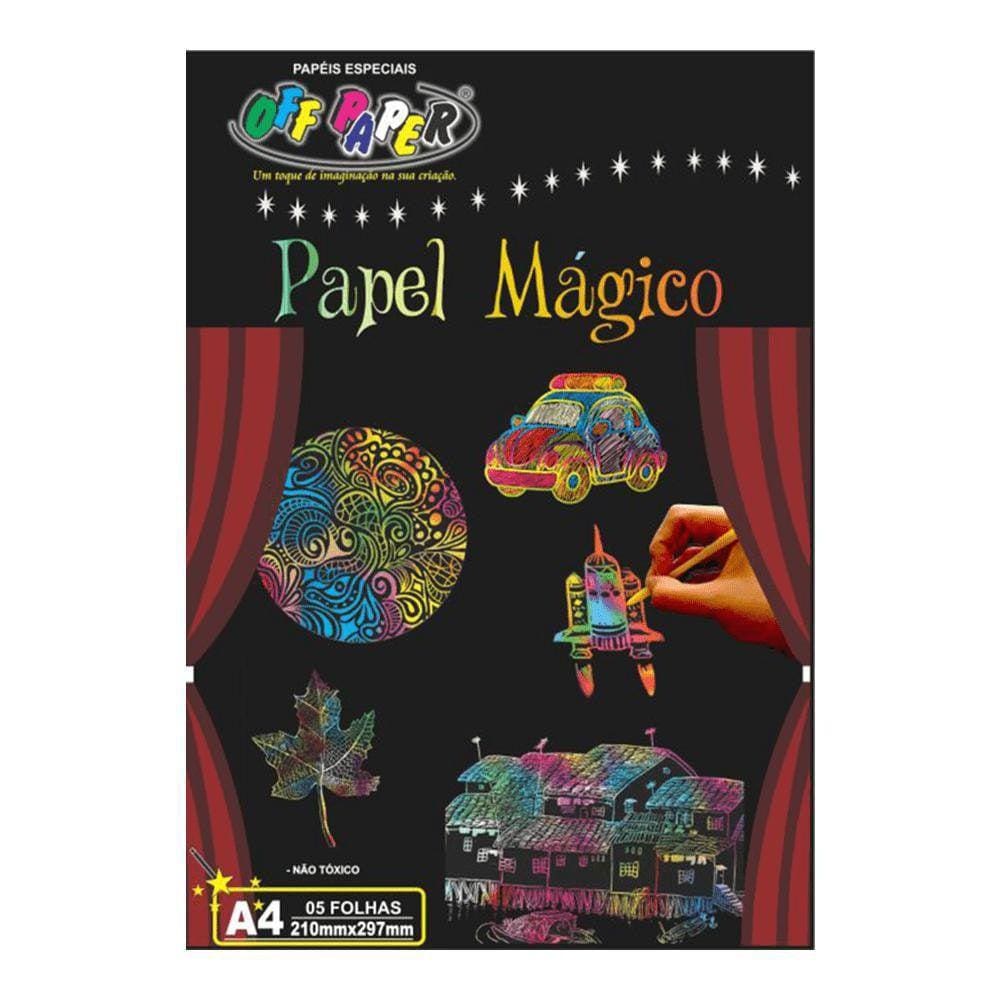 Papel Mágico A4 Multicolor 5 Folhas Com Bastão Off Paper
