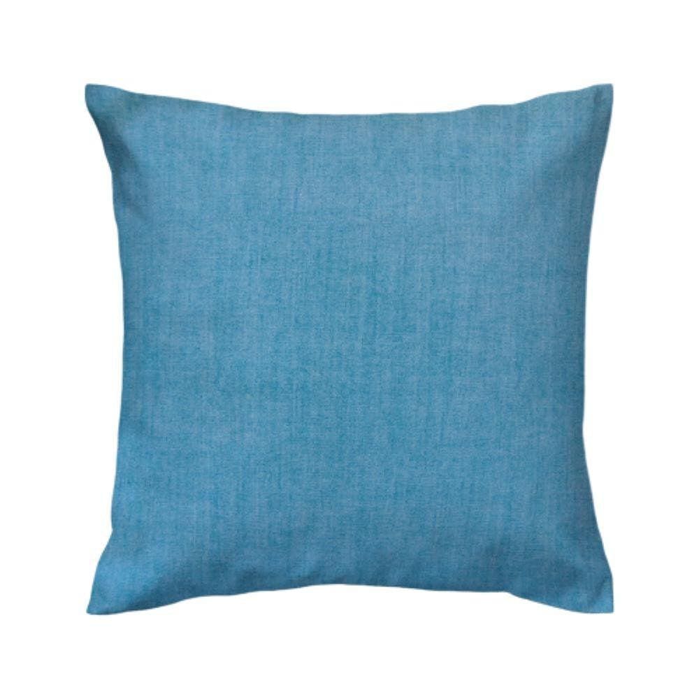 Capa de almofada VivaIN suede mesclado azul turquesa
