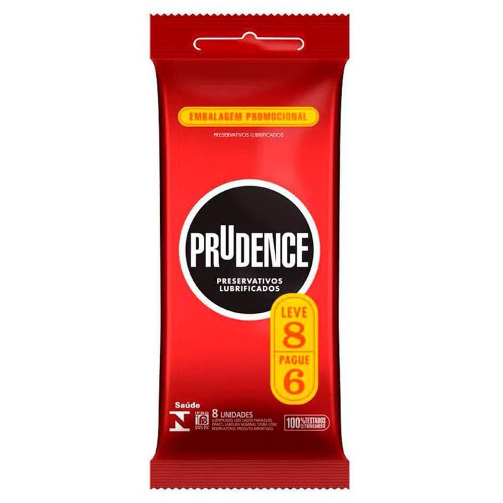 Camisinha Prudence Clássico Com 8 Preservativos Masculinos