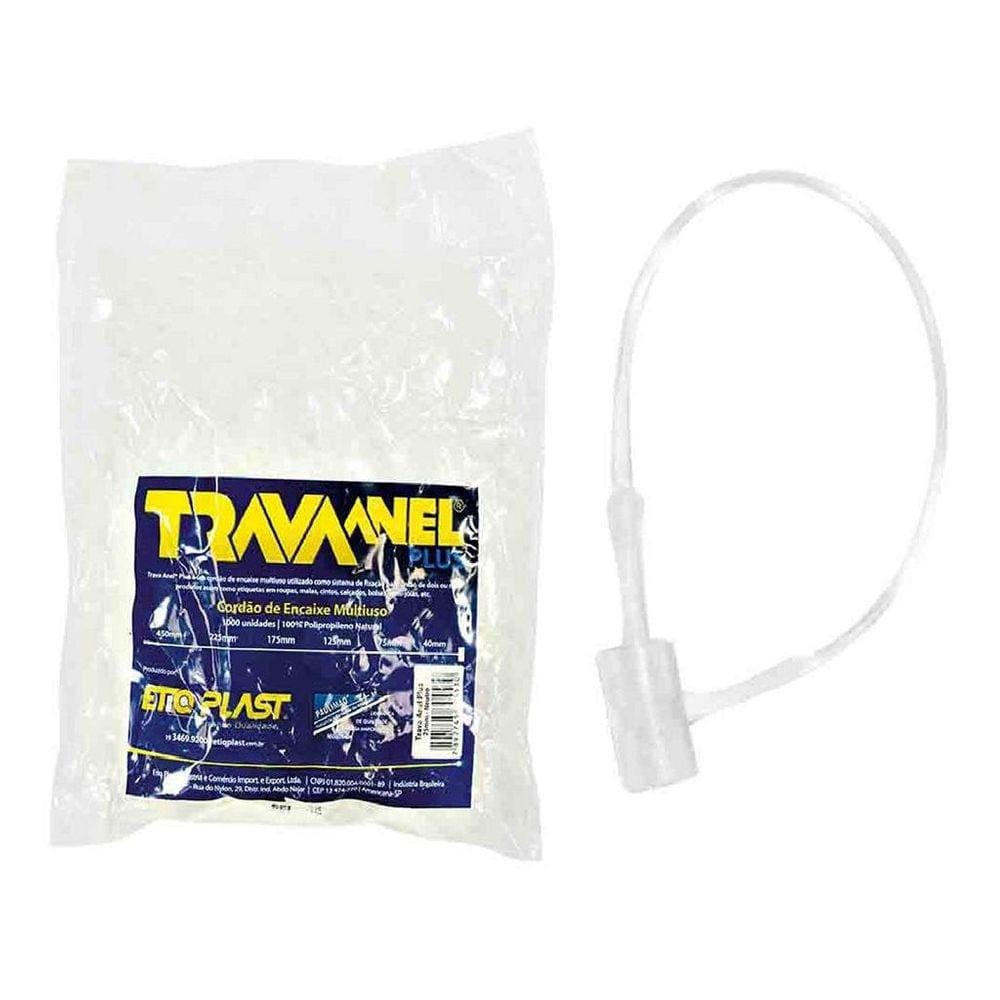 Trava Anel Plus 75Mm - Neutro - 1Mil Und Etiqplast - 851