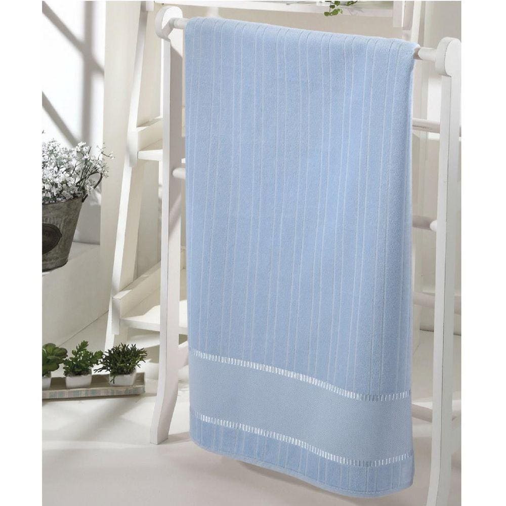Toalha lavabo Dohler velour bordar bella liso Azul 30x45cm