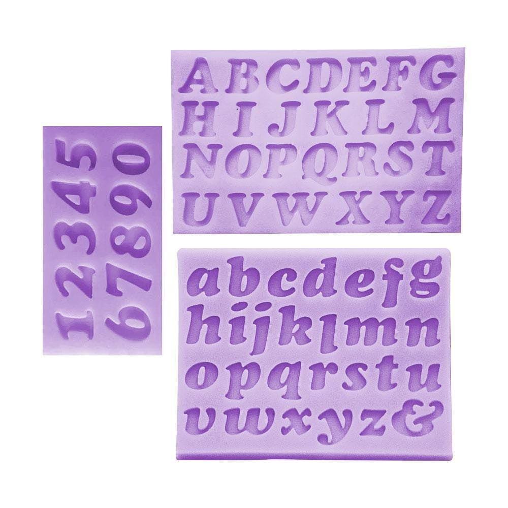 Molde De Alfabeto E Números 3Pçs - Gmezn1118