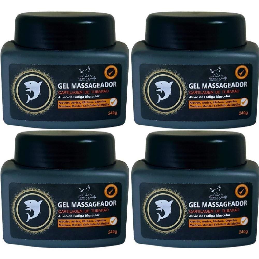 Kit 4 Gel Cartilagem De Tubarão 240G Arnica Alecrim Copaíba