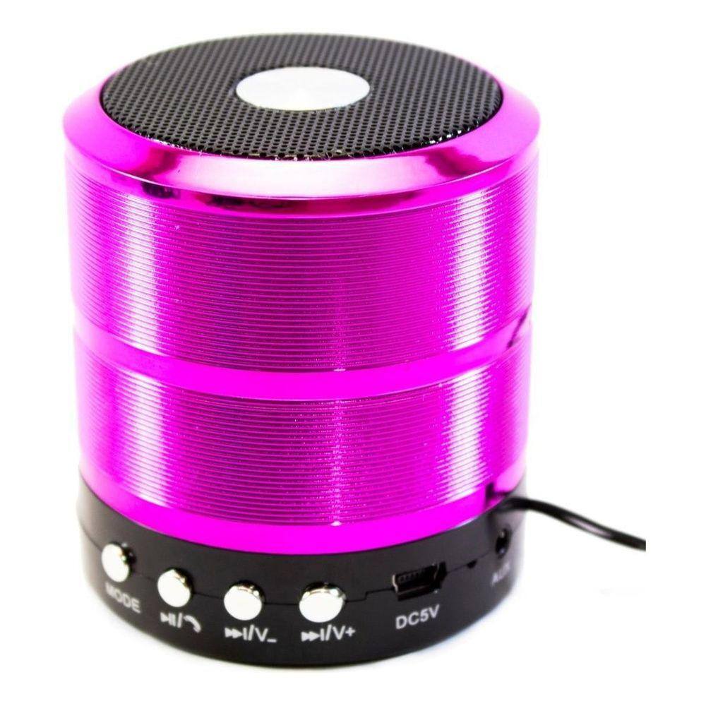 Mini Caixa De Som Portátil Speaker Ws-887 - Rosa