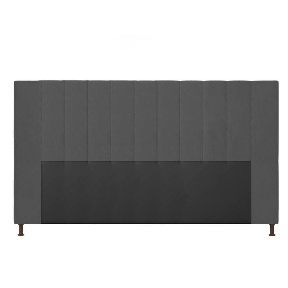 Cabeceira Cama Box King 195cm Suede Grafite