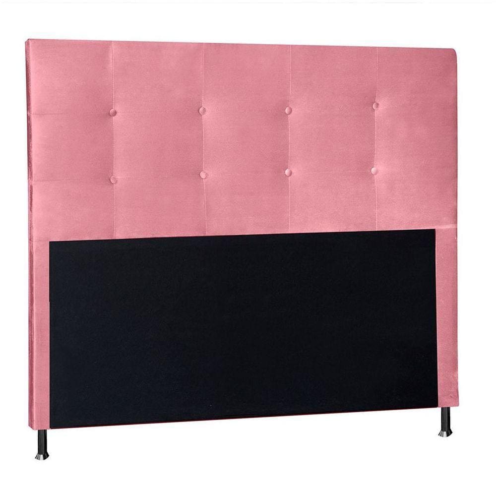 Cabeceira Solteiro 0,90m Berlim Suede Rosa