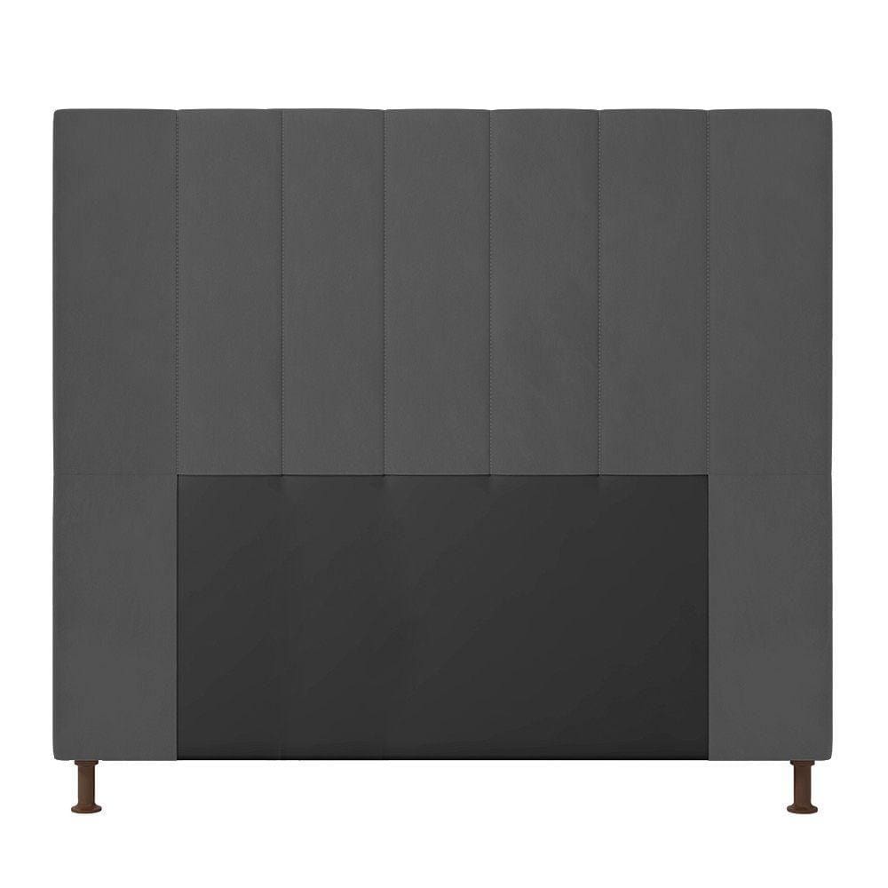 Cabeceira Cama Box Casal 140cm Suede Grafite