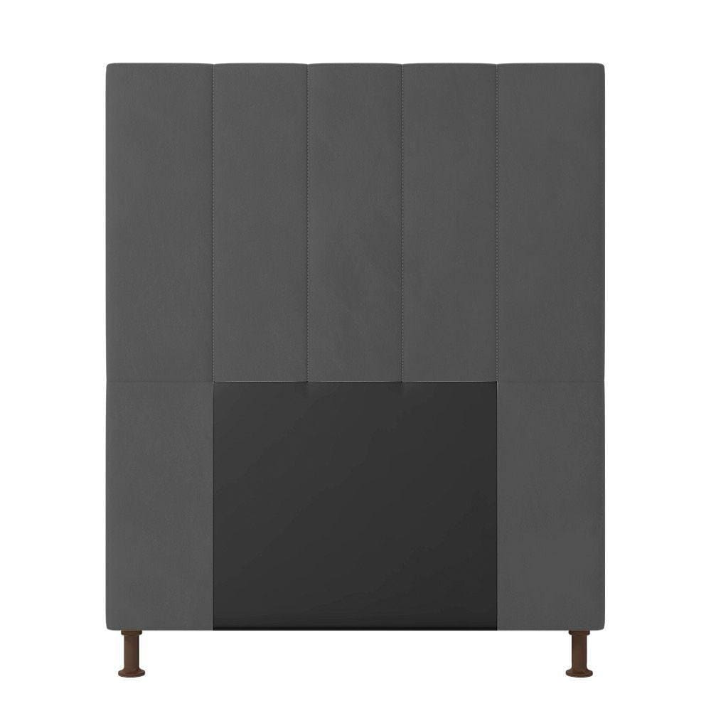 Cabeceira Cama Box Solteiro 90cm Suede Grafite