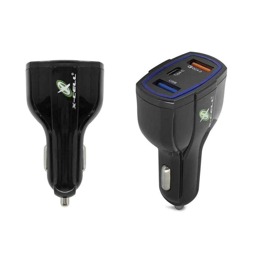Carregador Veicular Para Celular 2 Saídas Usb + 1 Saída C