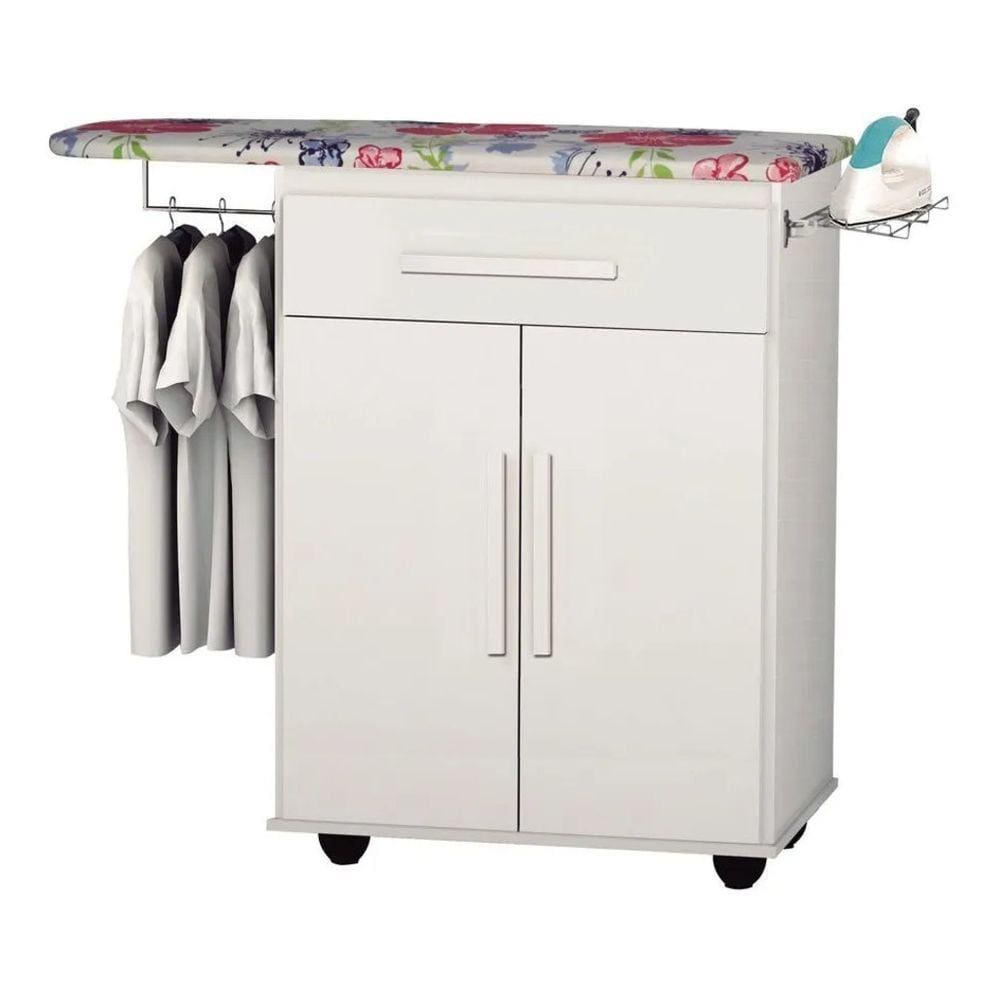 Tabua de Passar 2 Portas 1 Gaveta Branco - Rede Móveis