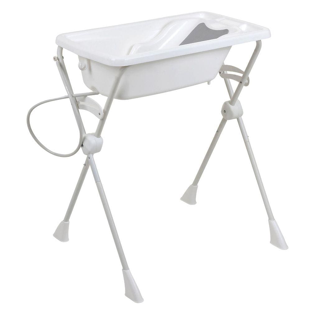 Kit Banheira de Bebê com Suporte e Assento Redutor Millenia+ Burigotto Branca