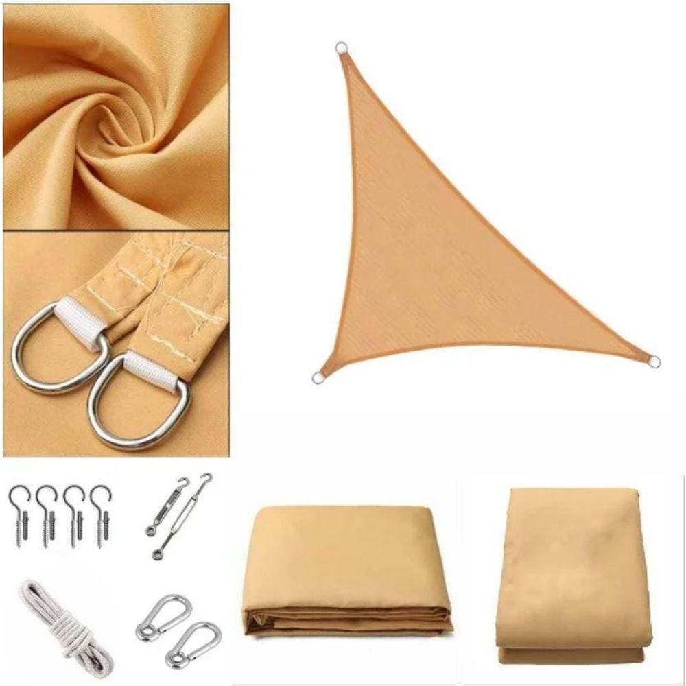 Tela Sombralux Triangulo 3X3 Metros + Kit Instalação