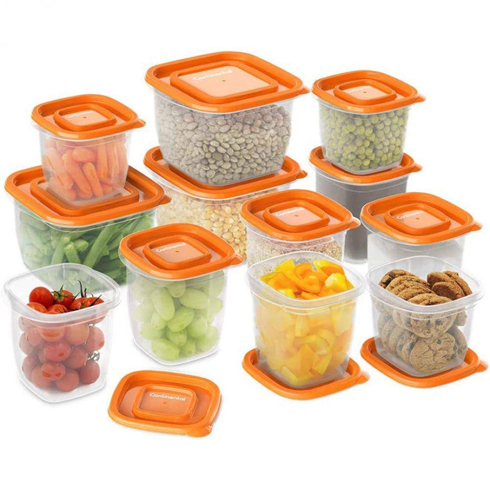 Conjunto De Potes De Plástico Com 12 Unidades - Continental