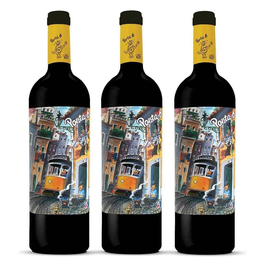 Kit 03 Unidades Vinho Porta 6 Tinto 750Ml