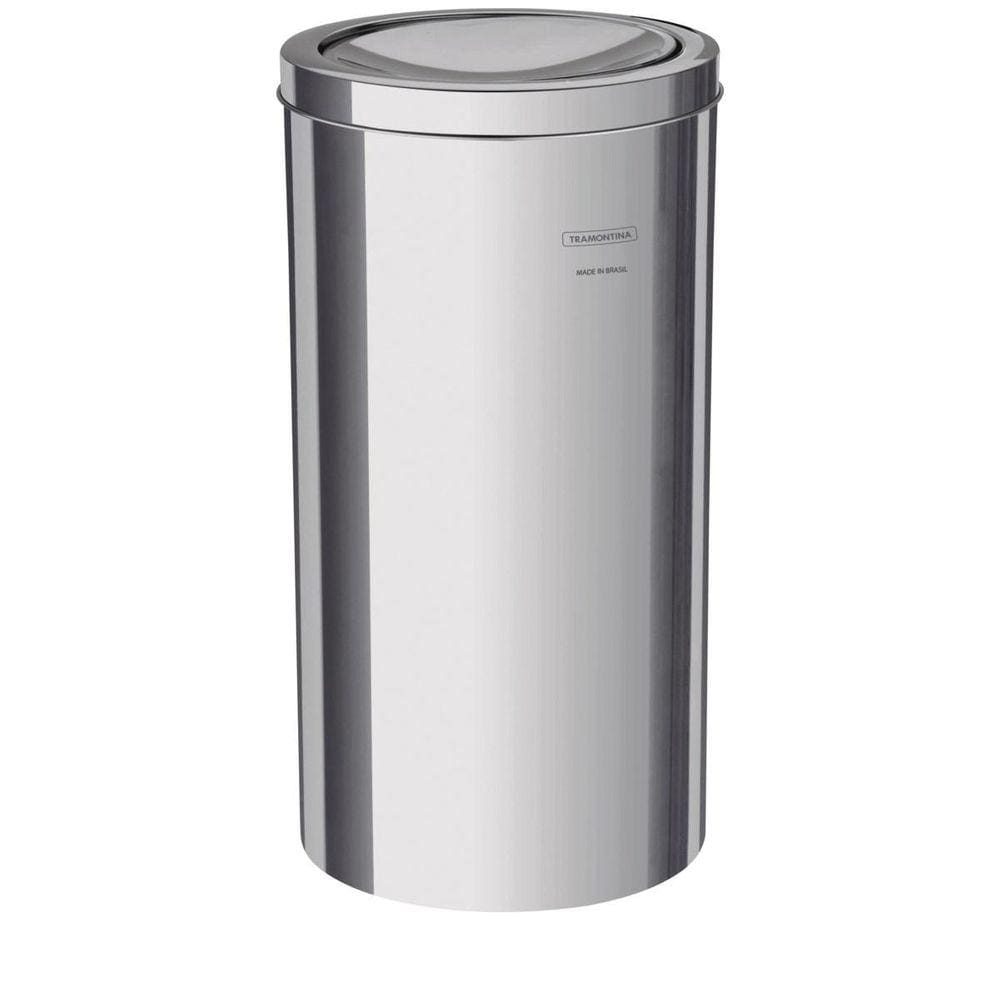 Lixeira Com Tampa Basculante Swing Aço Inox 20L