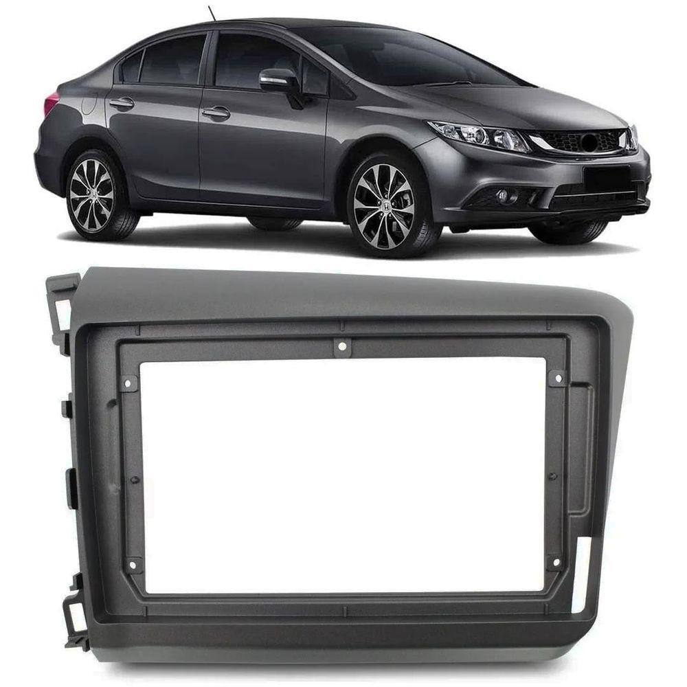 Moldura Painel Dvd 2 Din 9 Polegadas Honda Civic 2012 À 2016