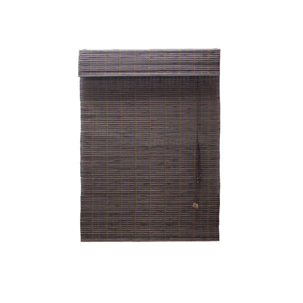 Persiana Bambu Romana Marrom 80 X 220 Cm Com Bandô
