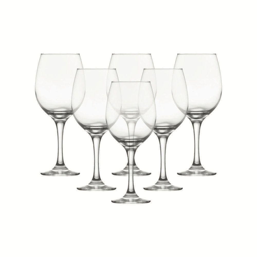 Kit 6 Taças Vidro Para Vinho/ Água 385Ml Nadir Figueiredo