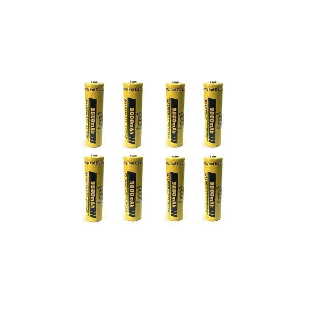 Kit Bateria Recarregável Jyx 18650 3,7V- 4,2V 9800 Mah - 8Un
