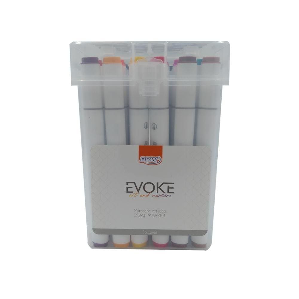 Marcador Artístico Brw Evoke Dual Marker Dm3600 36 Cores