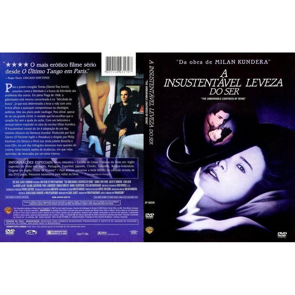 Dvd - A Insustentável Leveza Do Ser - J. Binoche M. Kundera