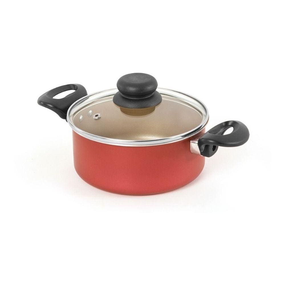 Caçarola Antiaderente Cereja e Creme 24 cm