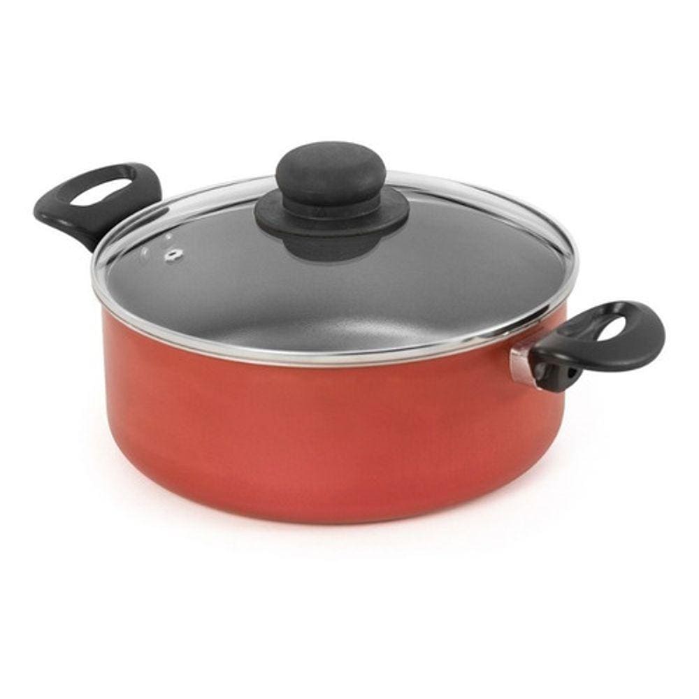 Caçarola Antiaderente Cereja e Preta 16 cm