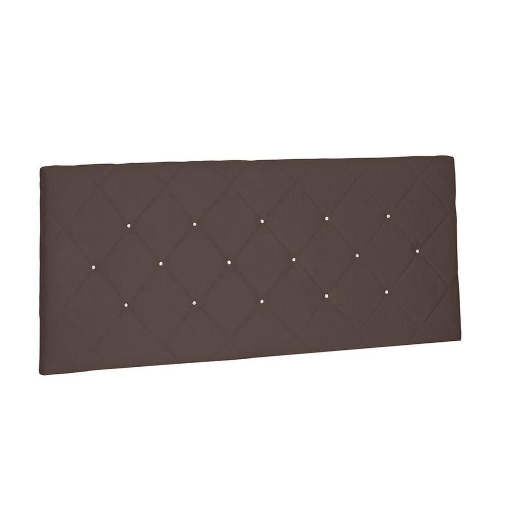 Cabeceira Painel Tânia Solteiro 90cm Suede Café