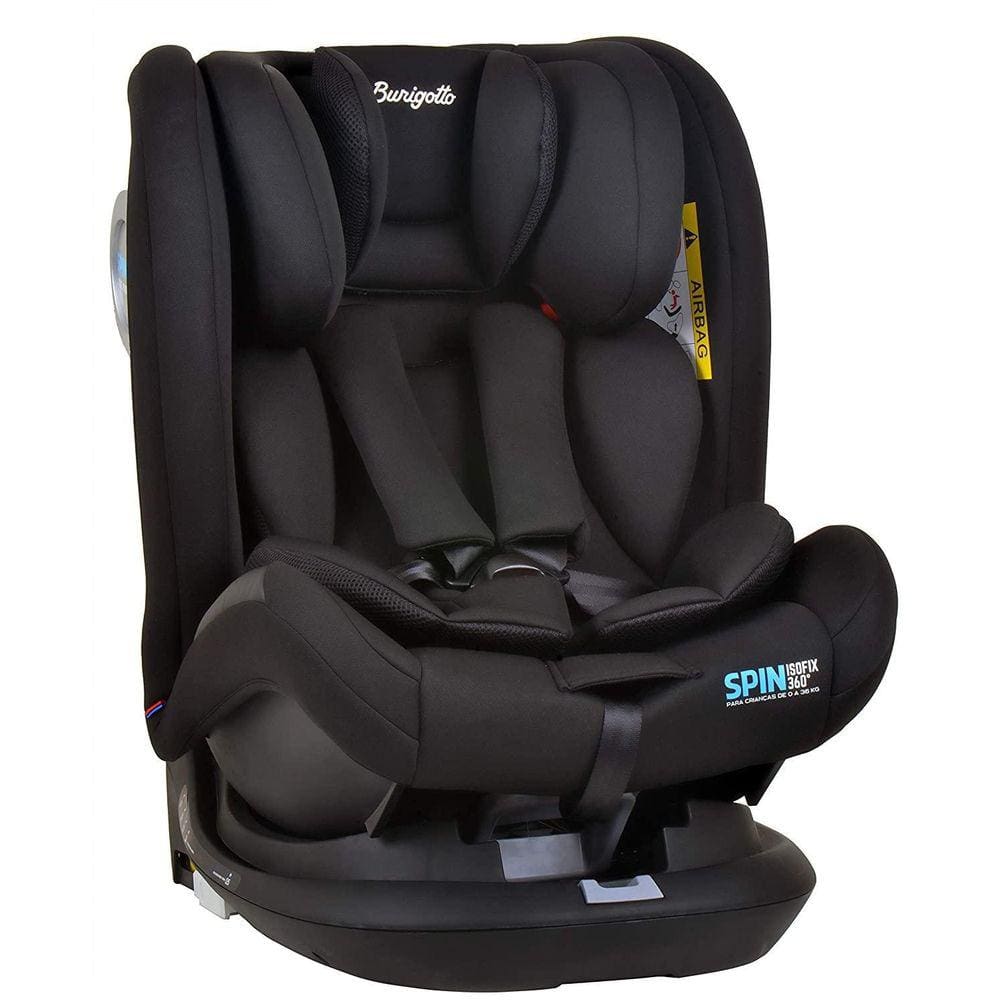 Cadeirinha Carro Spin Isofix 360 9-36 Kg Black Burigotto
