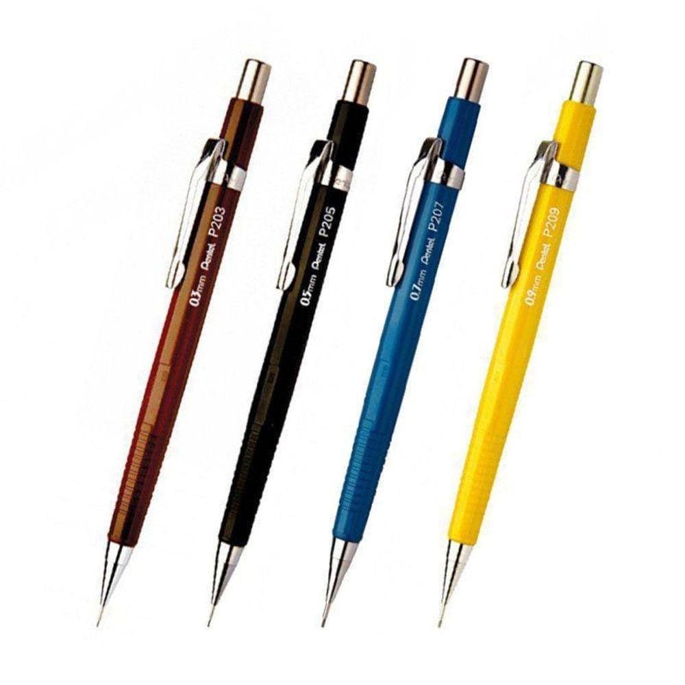 Kit De 04 Lapiseiras Pentel - Pontas :0.3, 0.5, 0.7 E 0.9Mm